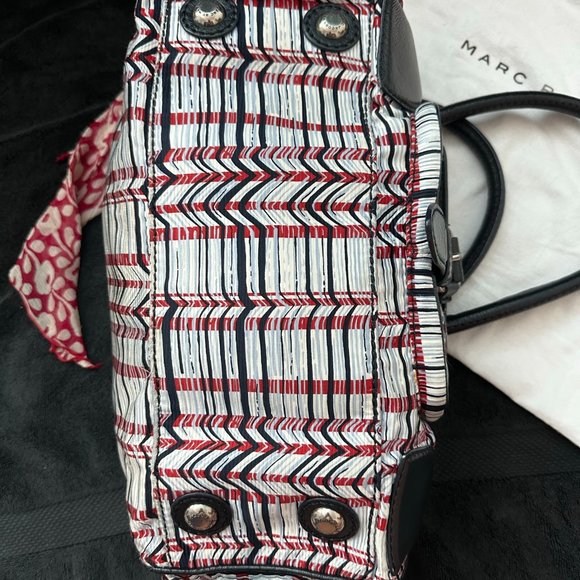 Marc Jacobs Fabric and Syintetic leahter Purse Black White Red  - RARE - Picture 12 of 12